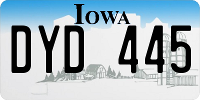 IA license plate DYD445