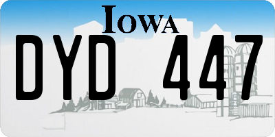IA license plate DYD447