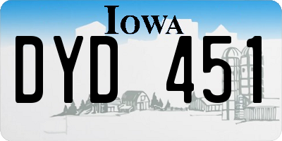 IA license plate DYD451