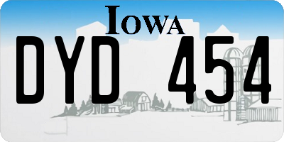 IA license plate DYD454