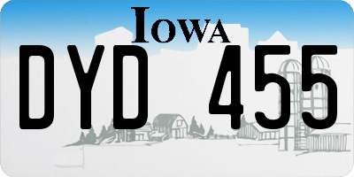 IA license plate DYD455