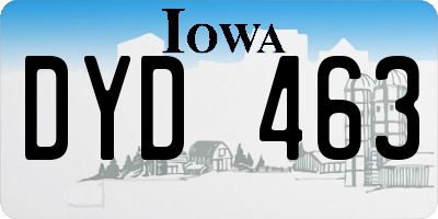 IA license plate DYD463