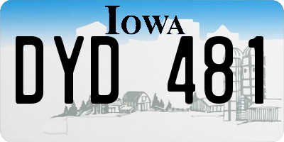 IA license plate DYD481