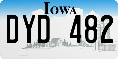 IA license plate DYD482