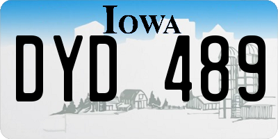 IA license plate DYD489