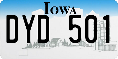 IA license plate DYD501