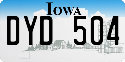 IA license plate DYD504