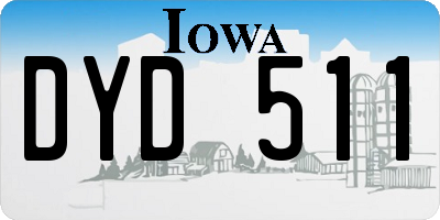 IA license plate DYD511