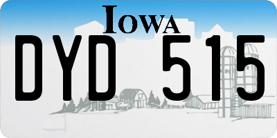 IA license plate DYD515
