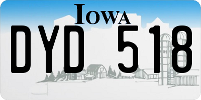 IA license plate DYD518