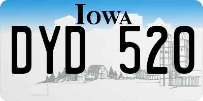 IA license plate DYD520