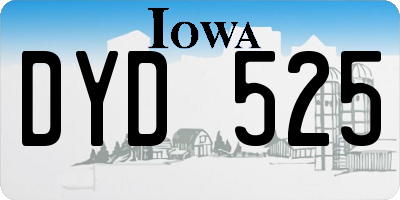 IA license plate DYD525