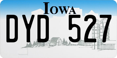 IA license plate DYD527