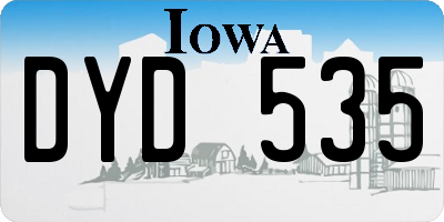 IA license plate DYD535