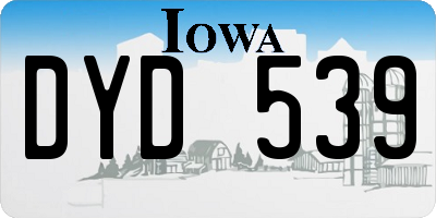 IA license plate DYD539