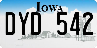 IA license plate DYD542