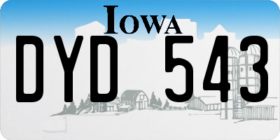 IA license plate DYD543