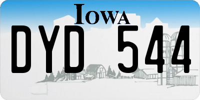 IA license plate DYD544