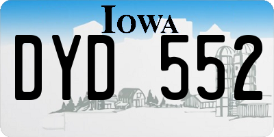 IA license plate DYD552