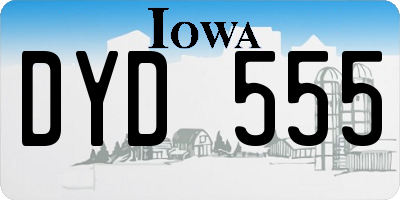 IA license plate DYD555