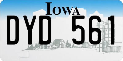 IA license plate DYD561