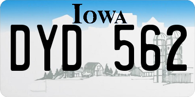 IA license plate DYD562