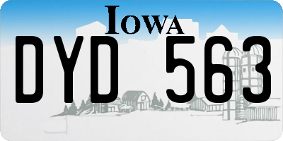 IA license plate DYD563