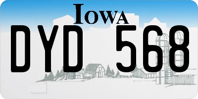 IA license plate DYD568