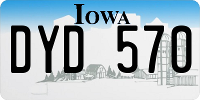 IA license plate DYD570