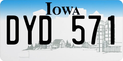 IA license plate DYD571