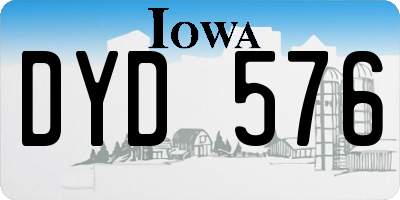 IA license plate DYD576