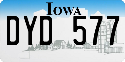 IA license plate DYD577