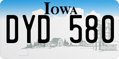 IA license plate DYD580