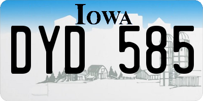 IA license plate DYD585