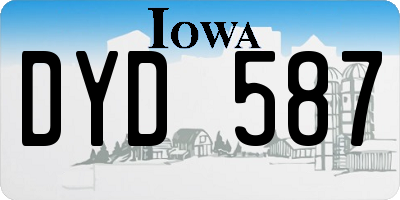 IA license plate DYD587