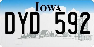 IA license plate DYD592
