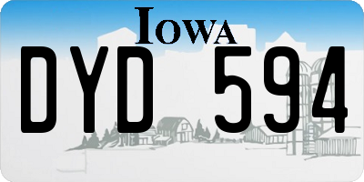 IA license plate DYD594