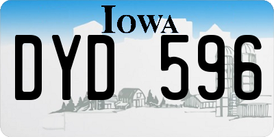IA license plate DYD596