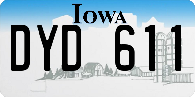 IA license plate DYD611