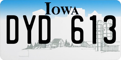 IA license plate DYD613