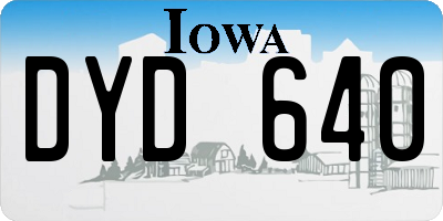 IA license plate DYD640
