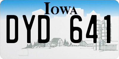 IA license plate DYD641