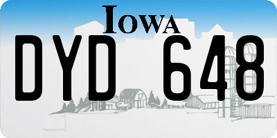 IA license plate DYD648