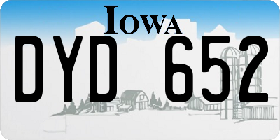 IA license plate DYD652