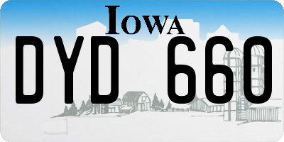 IA license plate DYD660