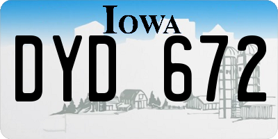 IA license plate DYD672