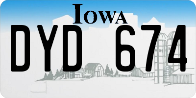 IA license plate DYD674