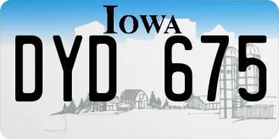 IA license plate DYD675