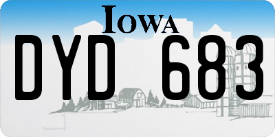 IA license plate DYD683