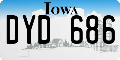 IA license plate DYD686